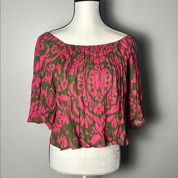 NWT “Candice" Printed Cotton Gauze Top - Picture 6 of 9